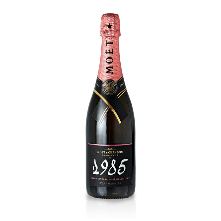 Moët &amp; Chandon Grand Vintage Rosé 1985 Collection Champagner in Holzgeschenkbox