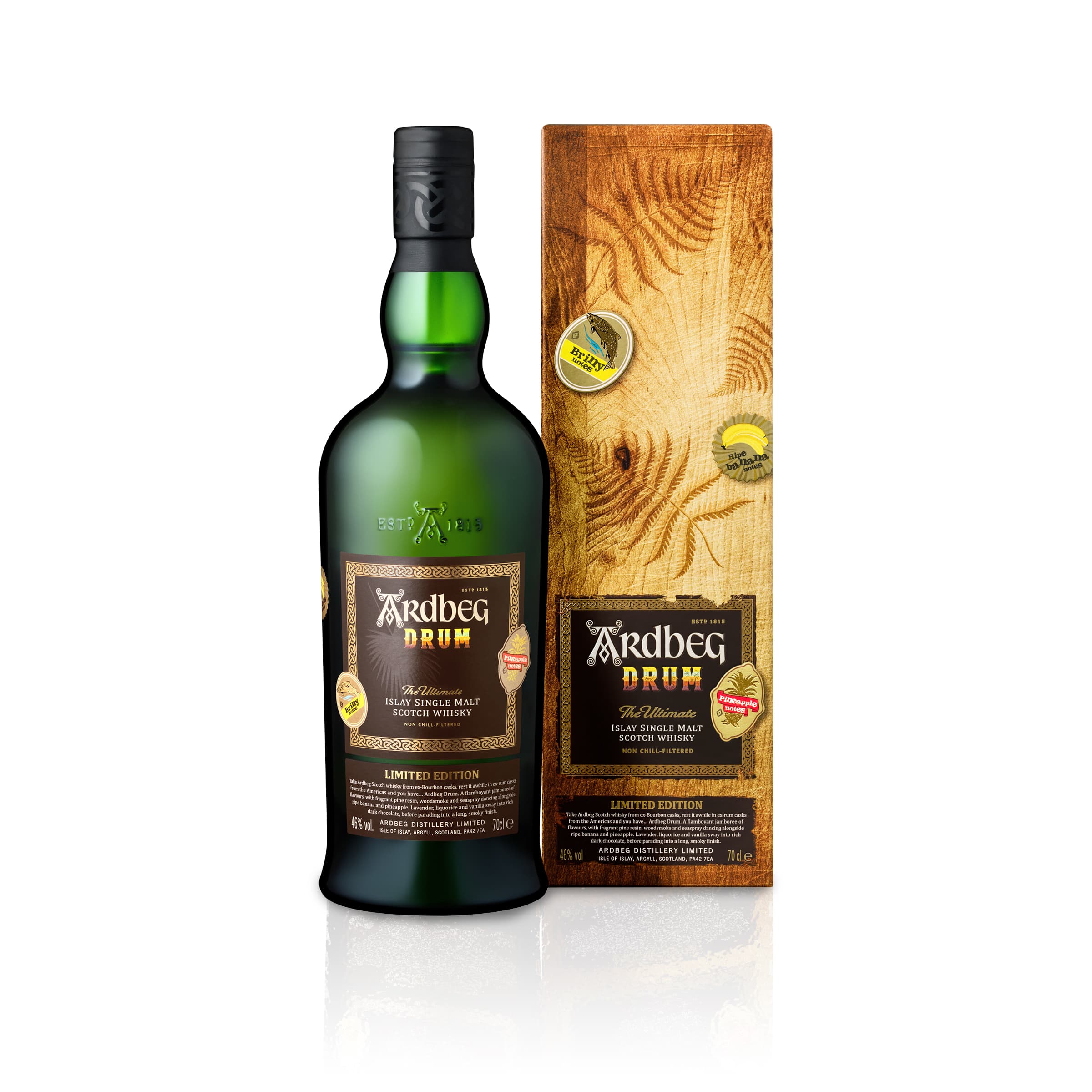 Whisky Ardbeg Islay Single Malt Drum in Geschenkpackung