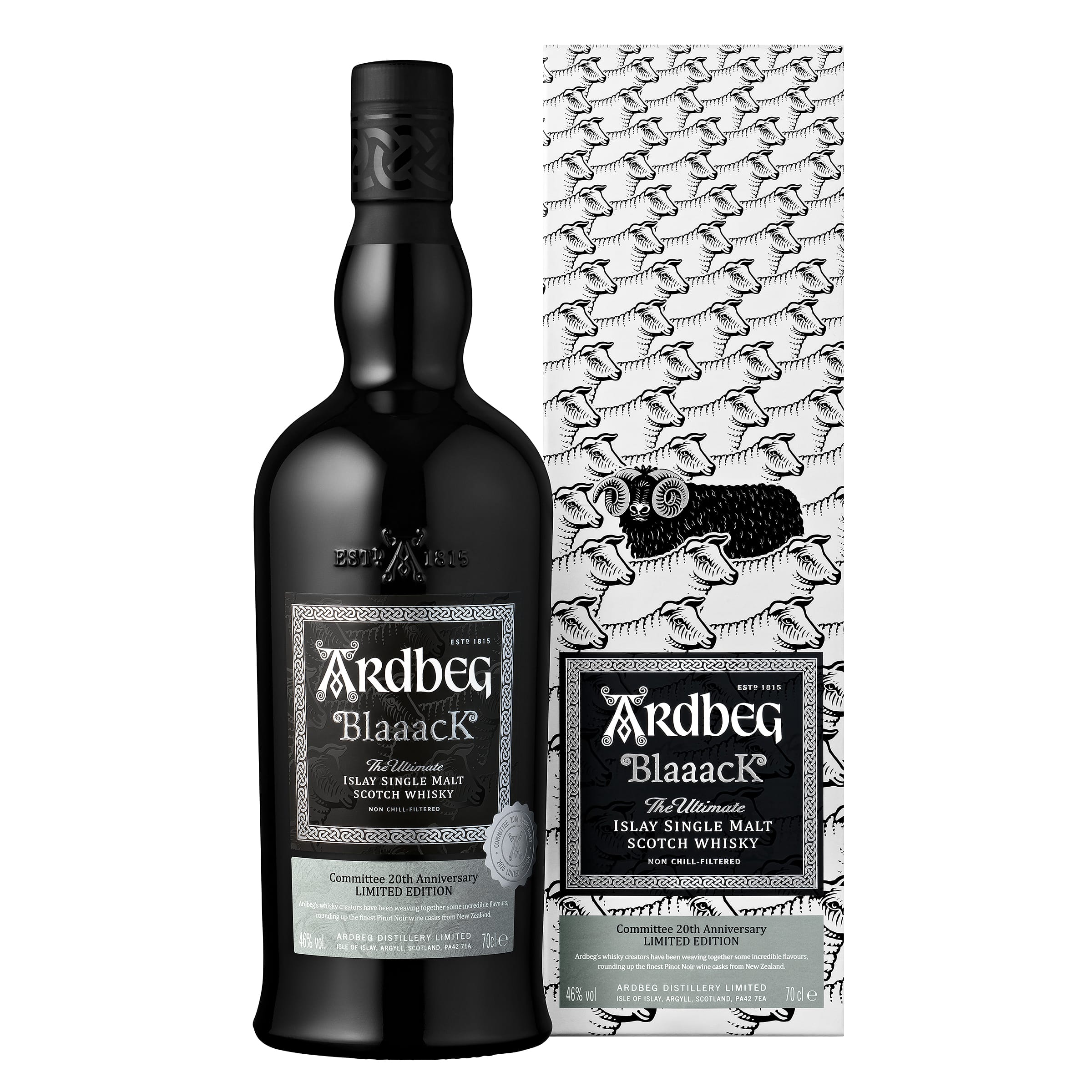 ARDBEG BLAAACK 46% Committee 20th Anniversary Limited Edition