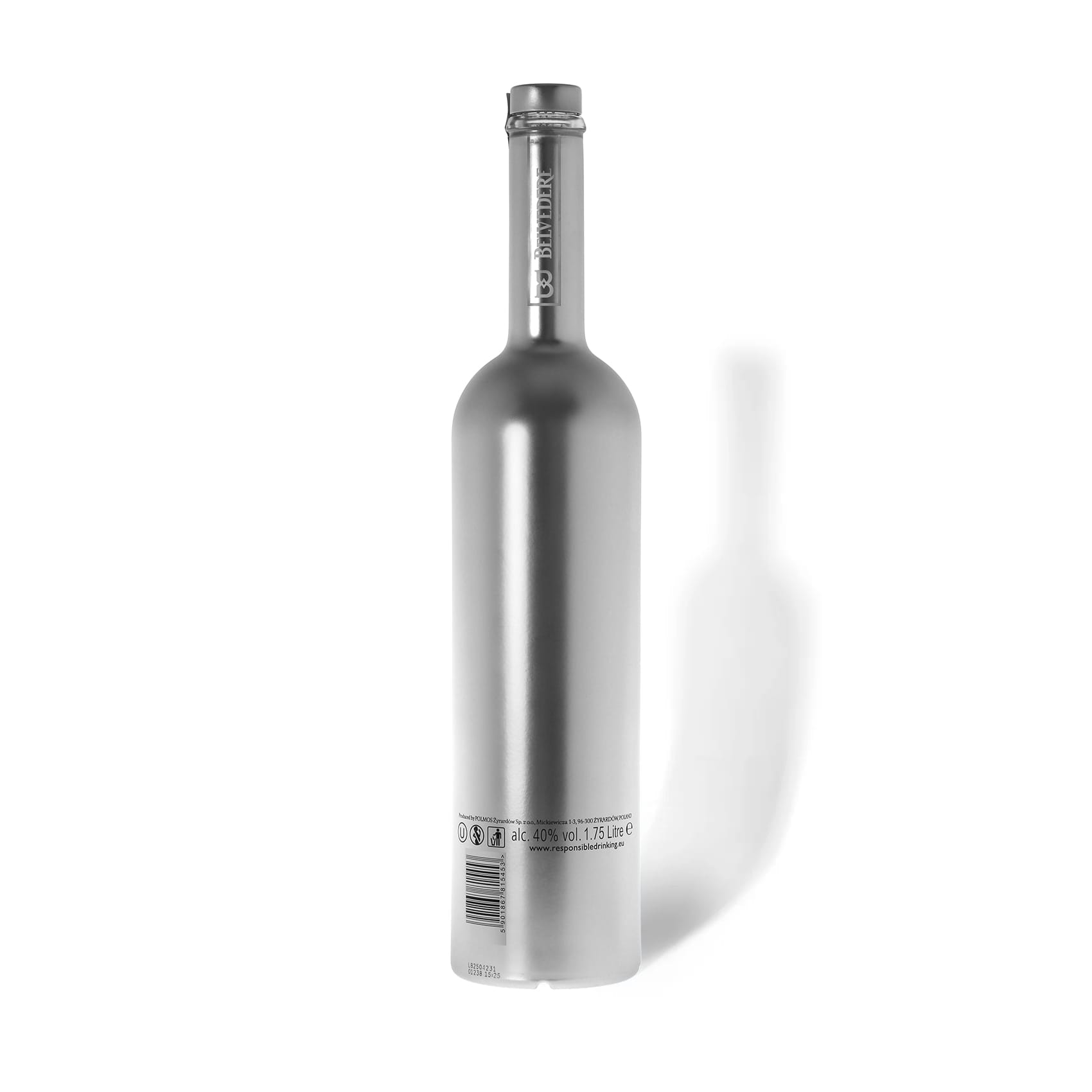 Belvedere Premium Vodka Bespoke Chrome Edition Großflasche (1,75L) mit LED Beleuchtung im Boden