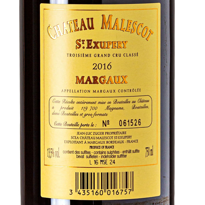 2016 Château Malescot Saint-Exupéry 3ème Cru Classé Margaux - Frankreich