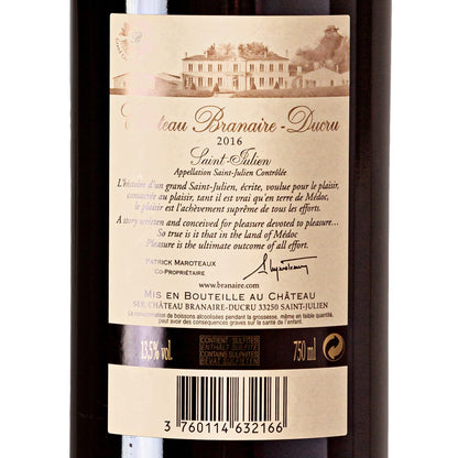2016 Château Branaire-Ducru - Saint Julien - Rotwein trocken - Frankreich