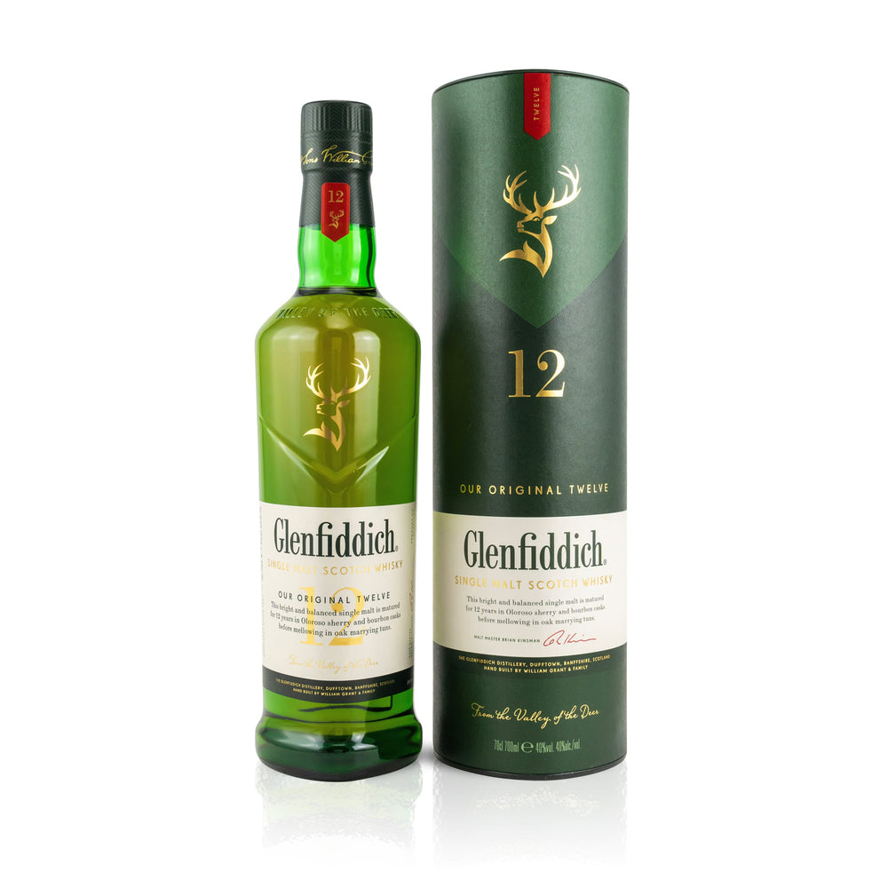 Glenfiddich 12 Year Old Single Malt Scotch Whisky - New without original packaging