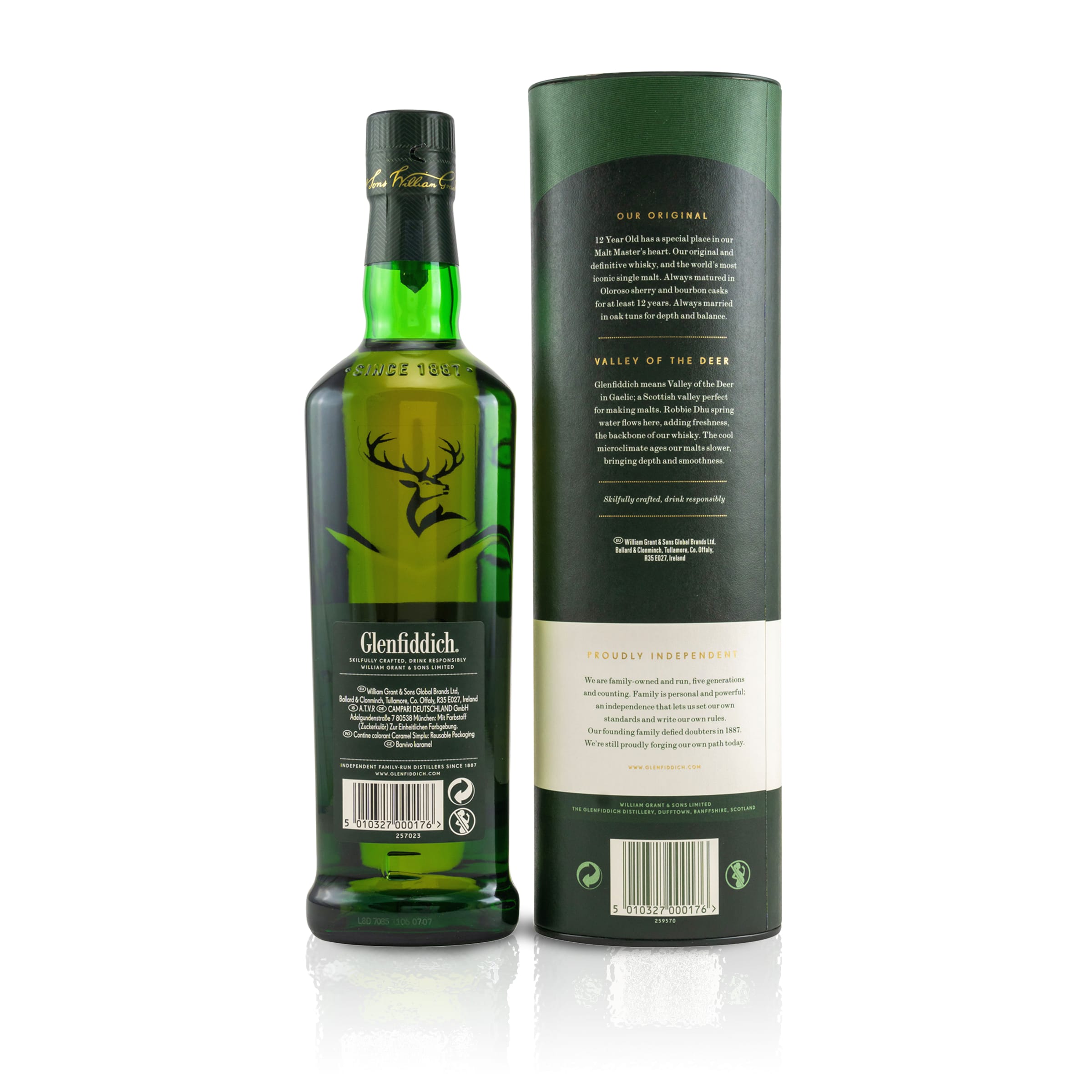 Glenfiddich 12 Jahre Single Malt Scotch Whisky mit Geschenkverpackung