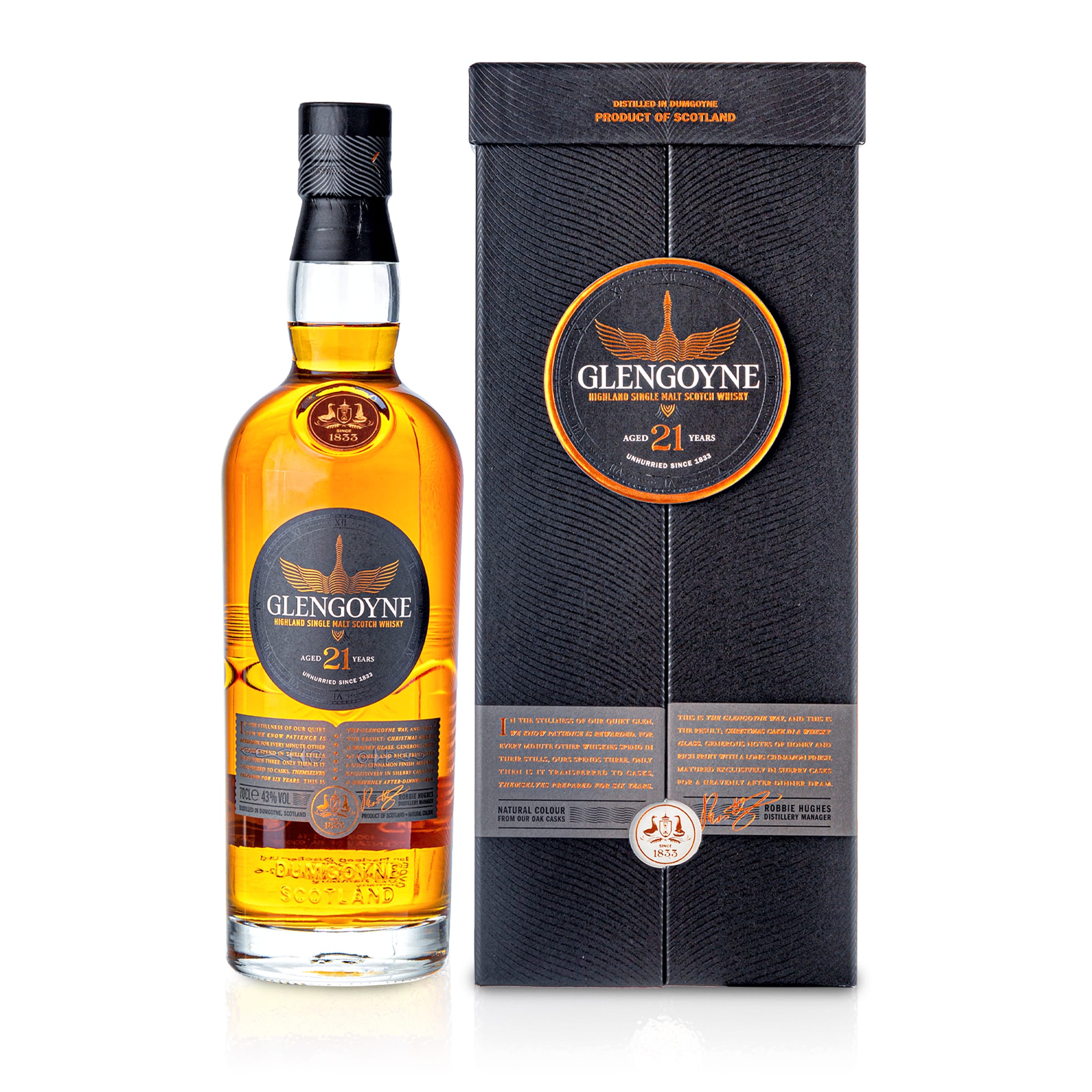 1 Flasche Glengoyne 21 Years Old 43 % Highland Single Malt in Geschenkverpackung
