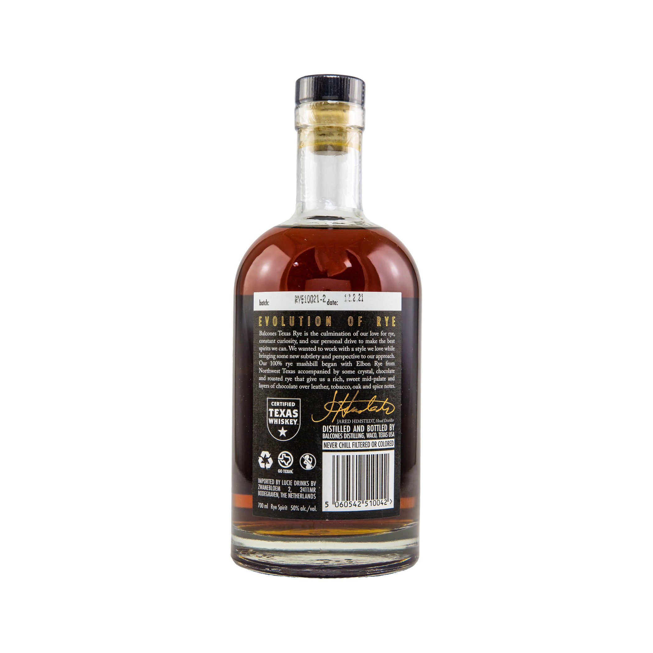 Balcones Texas Rye 100 Proof
