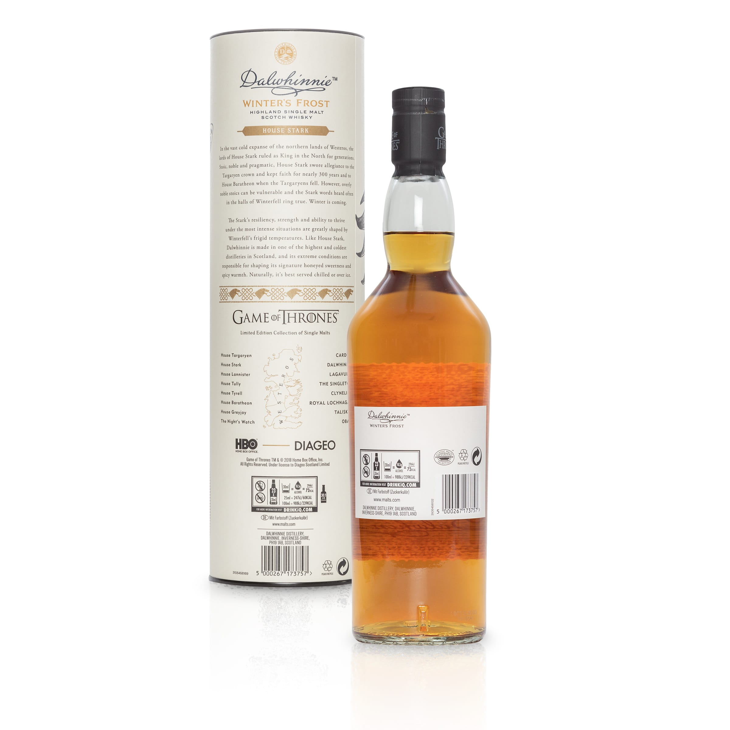 Dalwhinnie Winter's Frost Single Malt Scotch Whisky - Haus Stark Game of Thrones Limitierte Edition