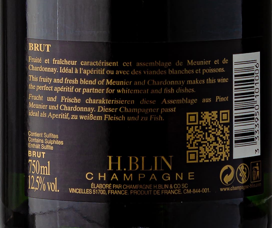 Champagne Brut white - H.Blin