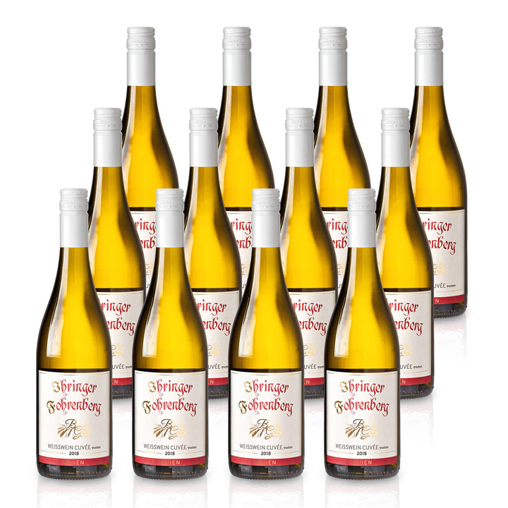 Weißwein trocken 2018 | Fruchtig-Frischer Mix aus Grauburgunder Weißburgunder Chardonnay | WBK Glatt - Ihringen am Kaiserstuhl/Baden, Deutschland