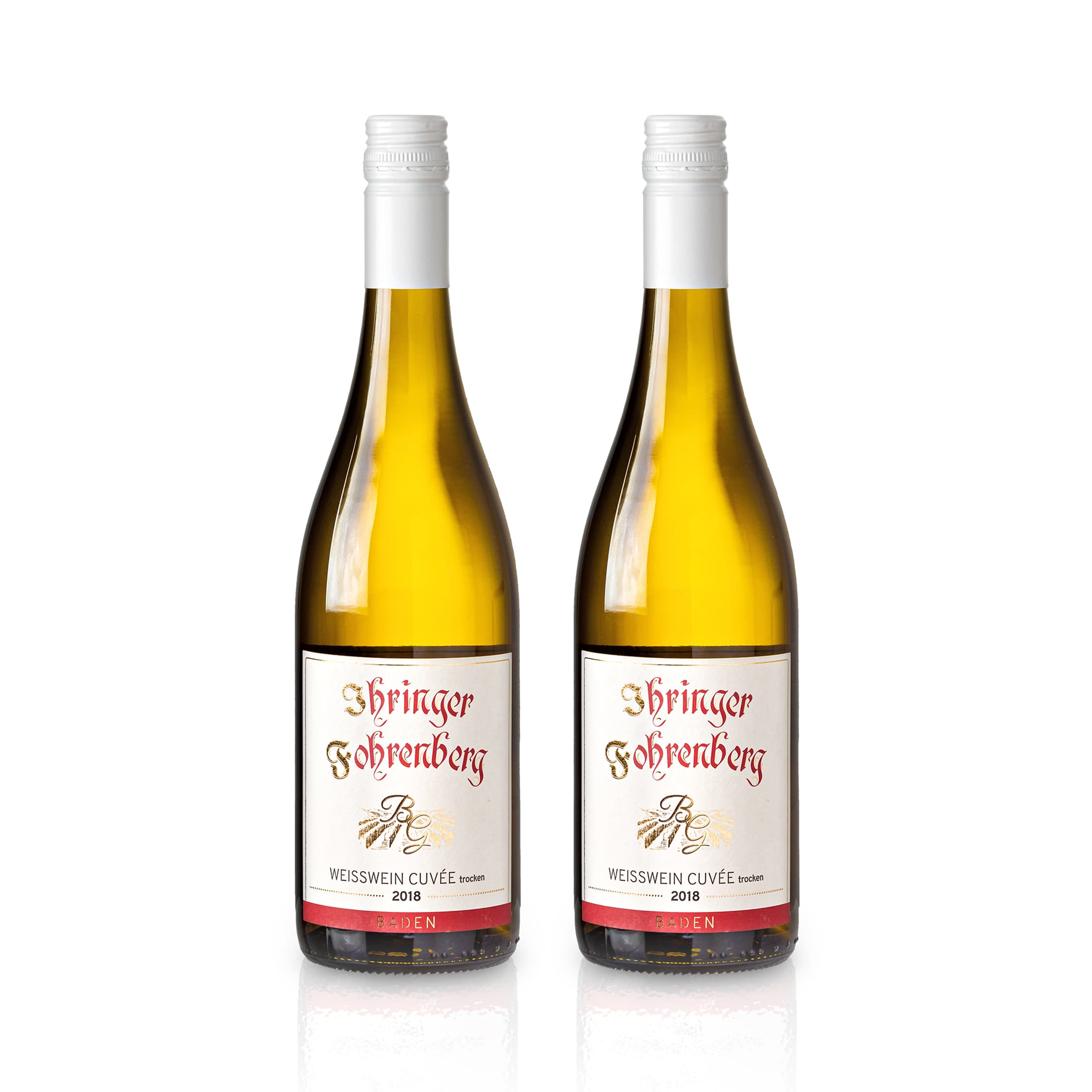 Weißwein trocken 2018 | Fruchtig-Frischer Mix aus Grauburgunder Weißburgunder Chardonnay | WBK Glatt - Ihringen am Kaiserstuhl/Baden, Deutschland