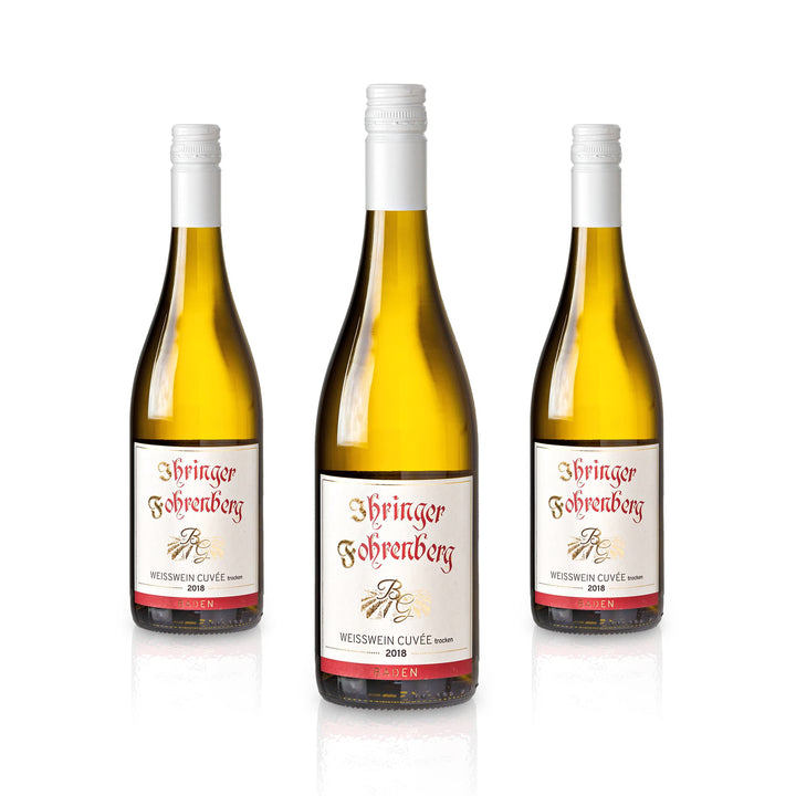 Weißwein trocken 2018 | Fruchtig-Frischer Mix aus Grauburgunder Weißburgunder Chardonnay | WBK Glatt - Ihringen am Kaiserstuhl/Baden, Deutschland