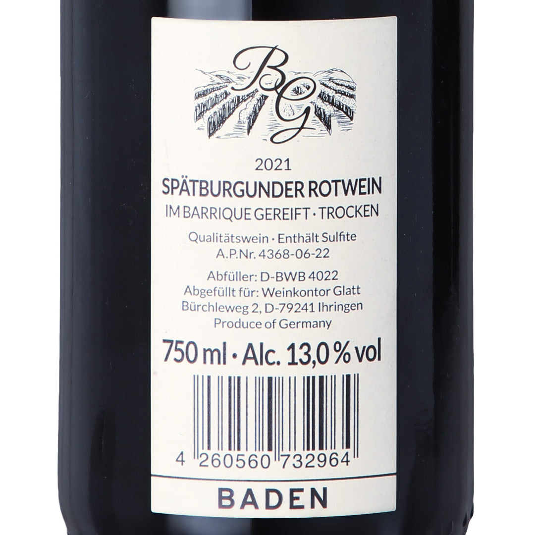2021 Spätburgunder Barrique dry – Kaiserstuhl