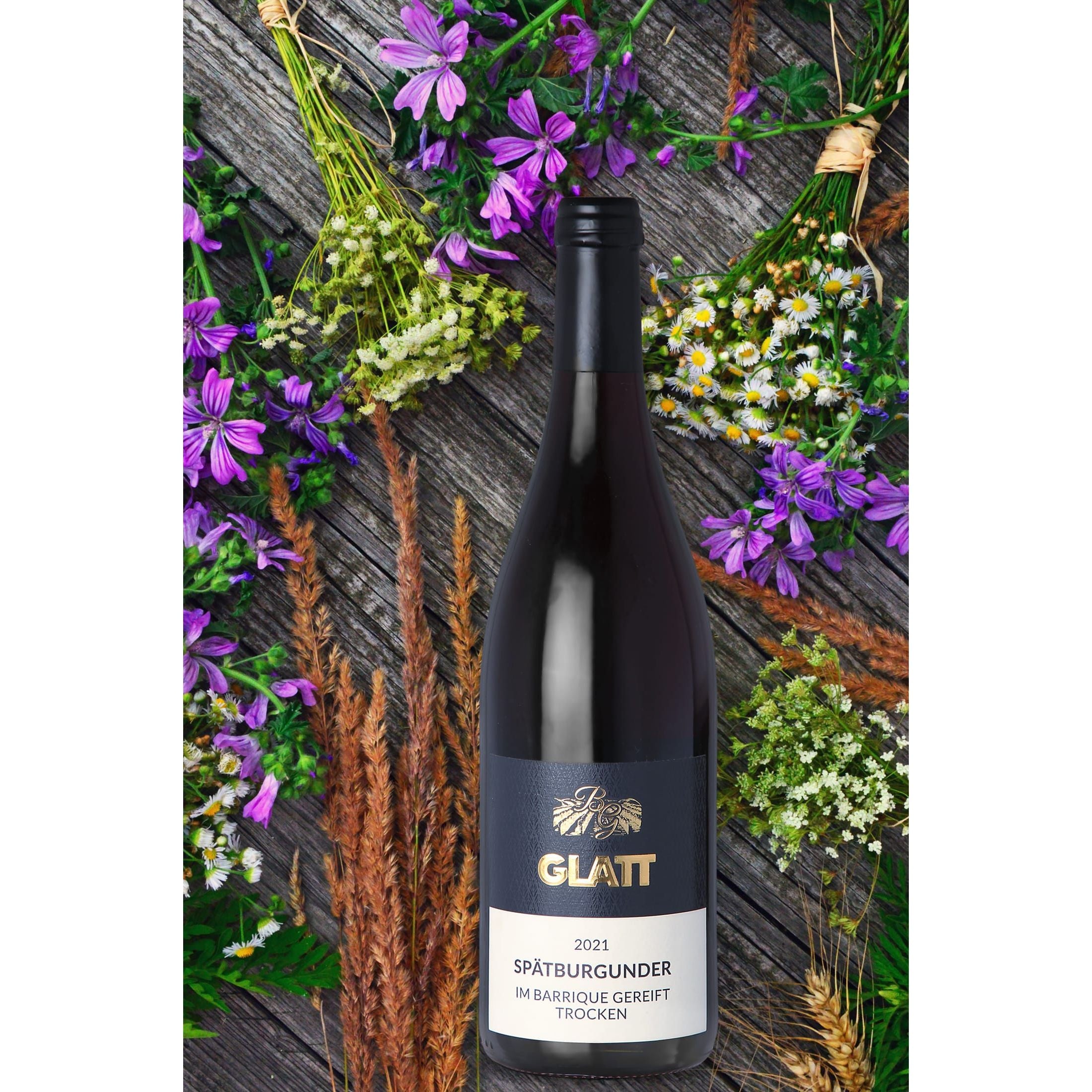 2021 Pinot Noir Barrique Dry Red Wine • GLATT • Quality Wine from Kaiserstuhl/Baden, Germany