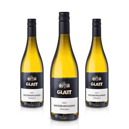 2022 Weißburgunder Weißwein trocken • GLATT • Qualitätswein vom Kaiserstuhl/Baden, Deutschland