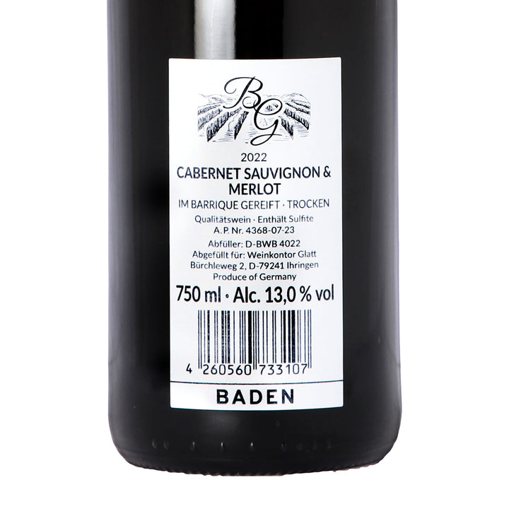 2022 Cabernet Sauvignon &amp; Merlot Barrique trocken – Kaiserstuhl