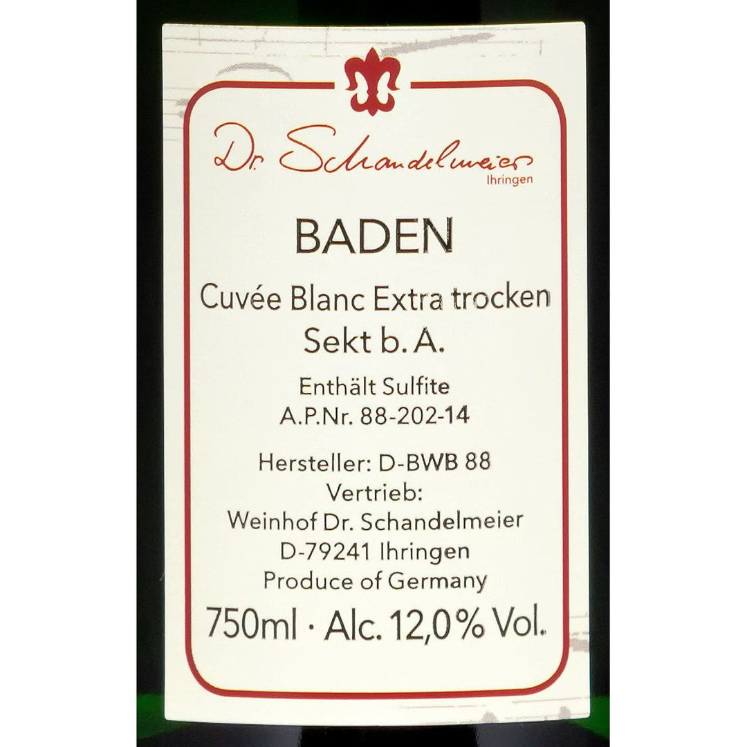 Sparkling Wine Cuvée Blanc extra-dry - Dr. Schandelmeier Winery