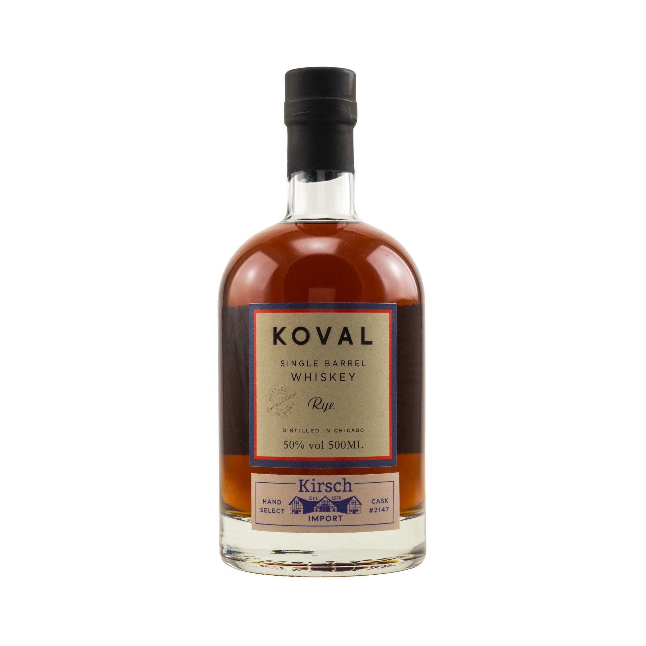 Koval Rye Whiskey - Bottled in Bond - Limited Edition for Kirsch Import