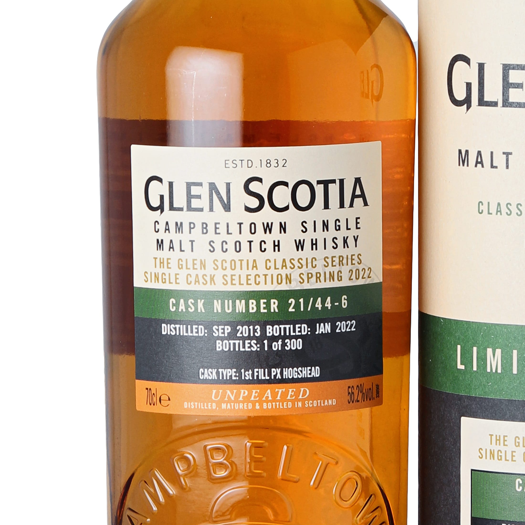 Glen Scotia Vintage 2013 1st Fill PX Hogshead #21/44-6 · Natural Color · CS