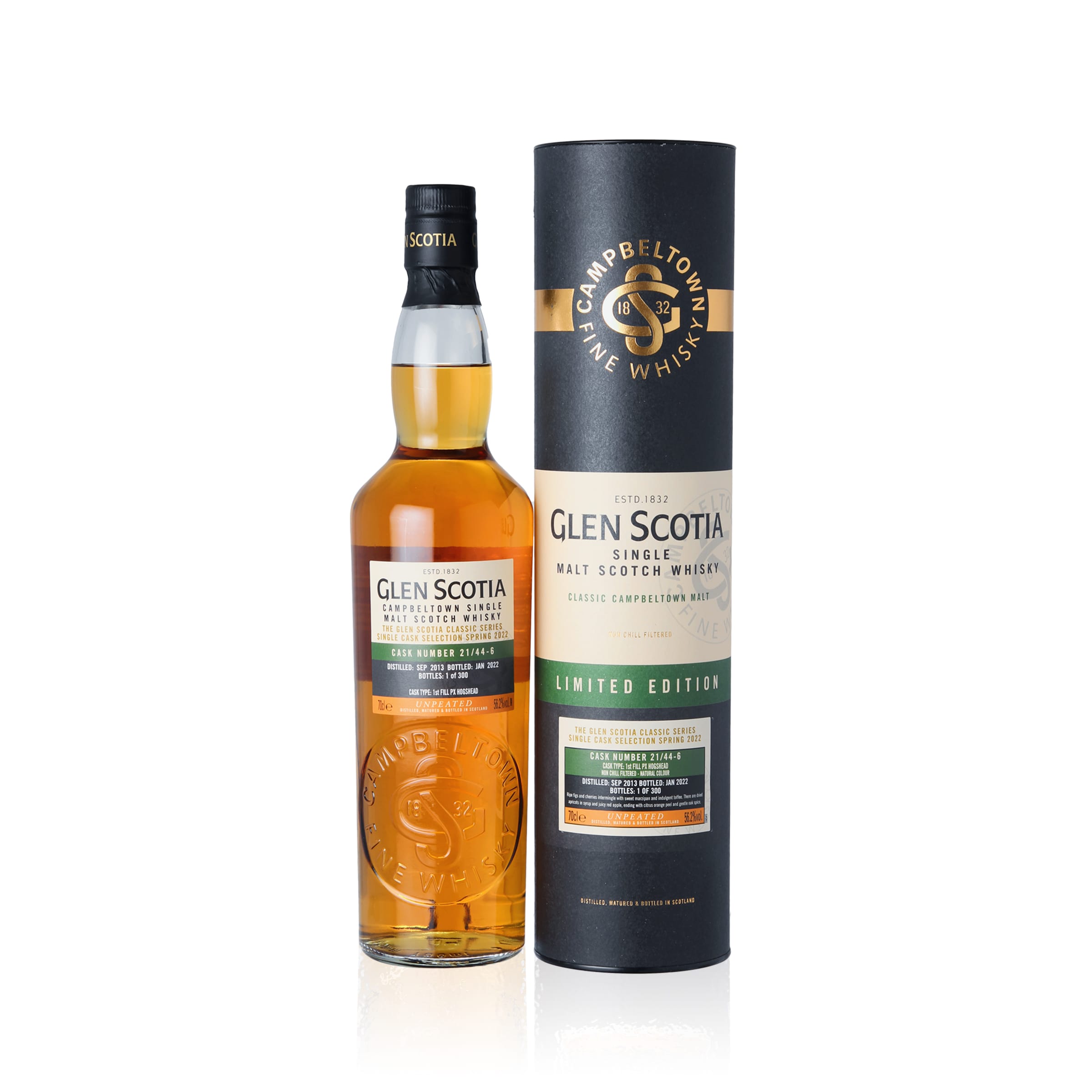 Glen Scotia Vintage 2013 1st Fill PX Hogshead #21/44-6 · Natural Color · CS