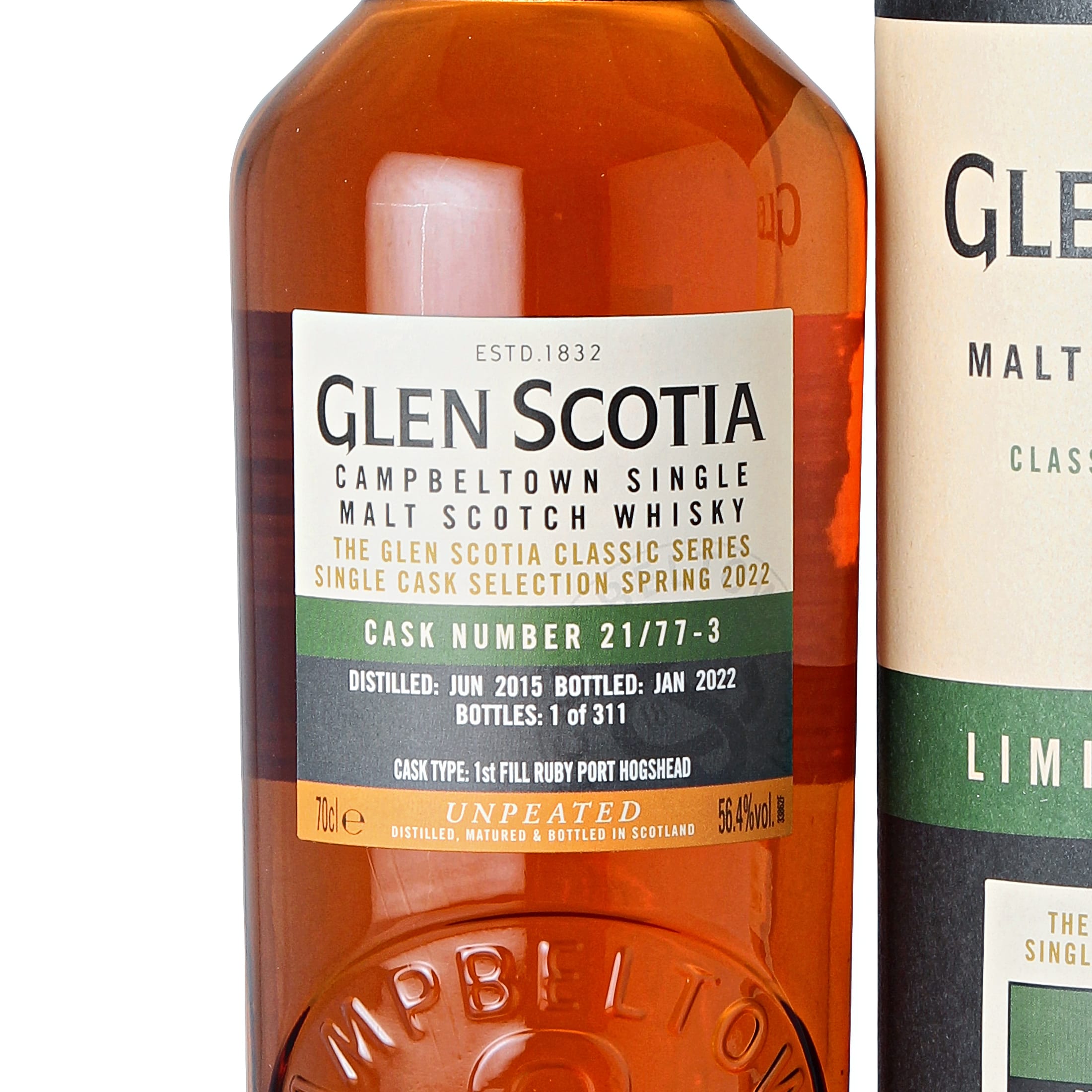 Glen Scotia Vintage 2015 1st Fill Ruby Port Hogshead #21/77-3 · Natural Colour · CS