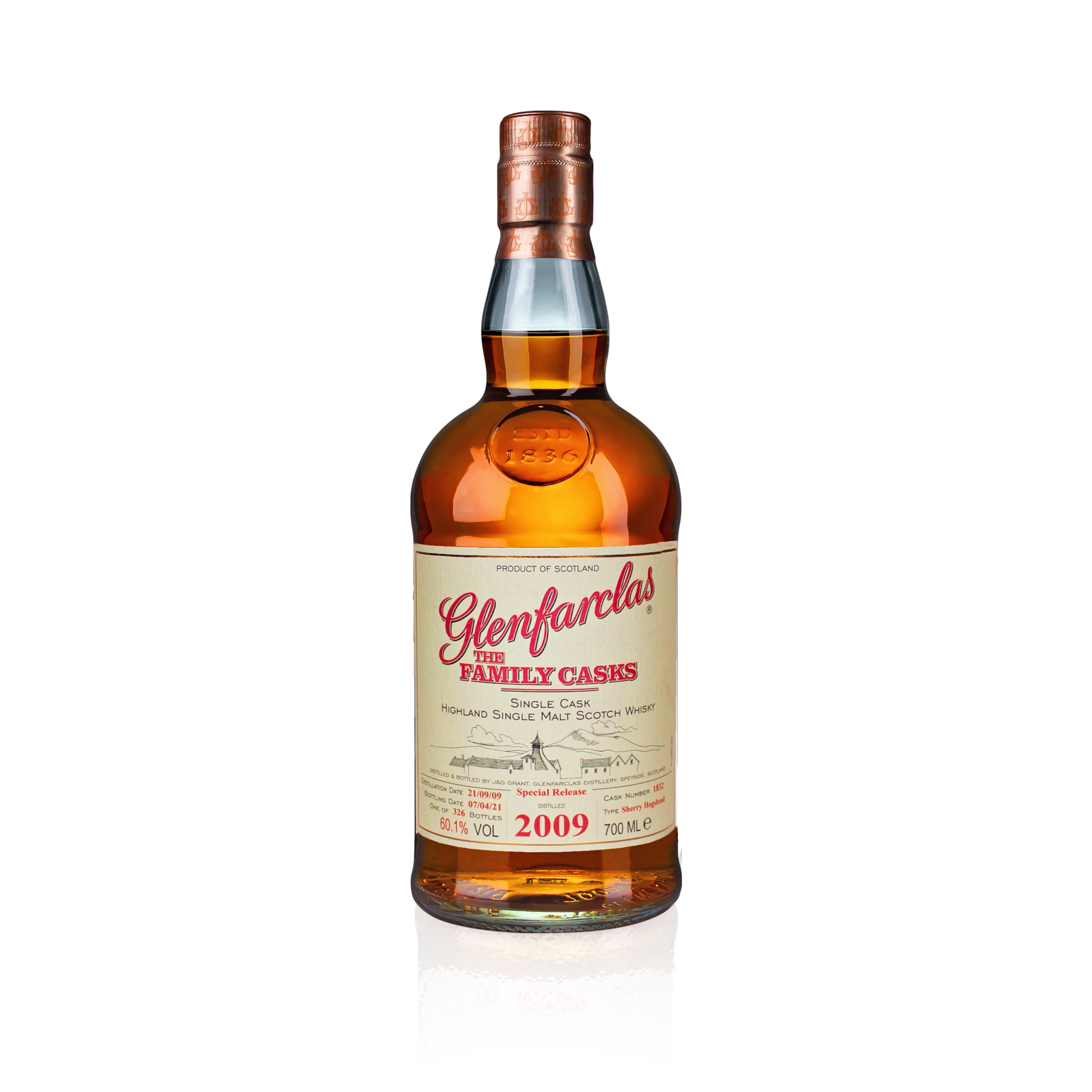 Glenfarclas Vintage 2009 · The Family Casks Series · 60,1% vol. #1832