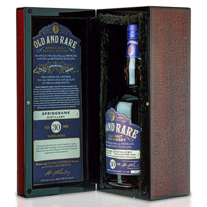 1 Flasche Old & Rare Springbank 30 Jahre Hunter Laing in Geschenkverpackung aus Holz