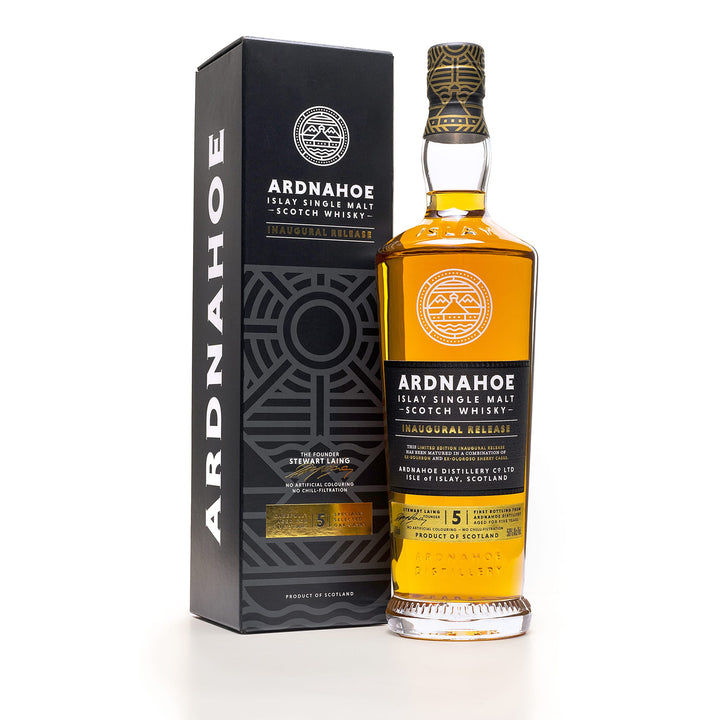 Ardnahoe | Inaugural Release | 5 Jahre | Islay Single Malt Scotch Whisky | harmonischer fruchtig-rauchiger Geschmack | 50 % Vol | 700 ml Einzelflasche mit Geschenkpackung
