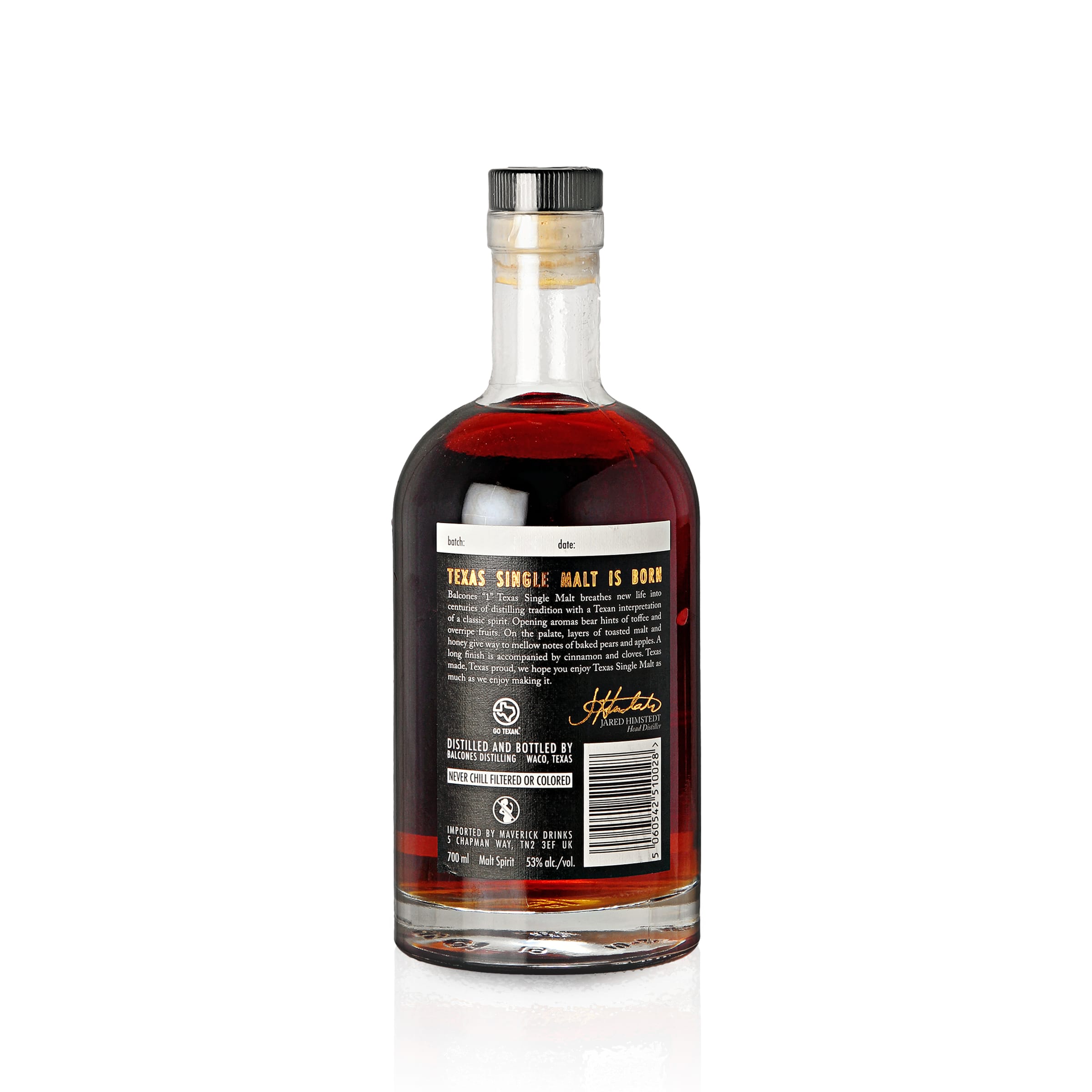 Balcones Texas Single Malt Whiskey 0,7L (53% Vol.)