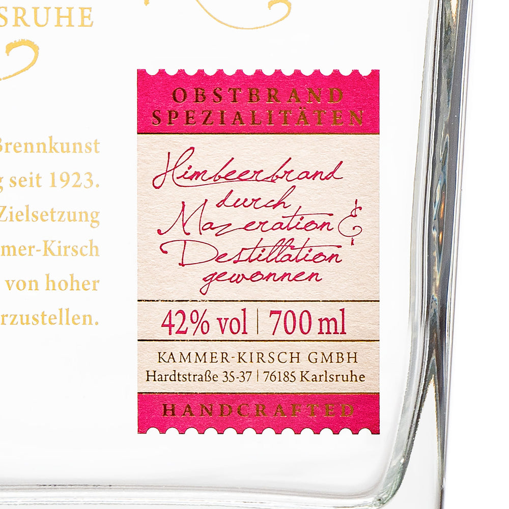 Raspberry Schnapps - Fruit Brandy - Kammer-Kirsch Distillery