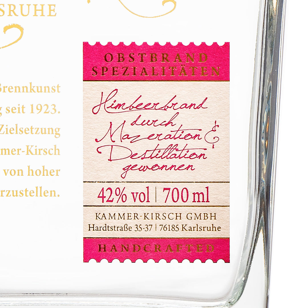 Raspberry Schnapps - Fruit Brandy - Kammer-Kirsch Distillery