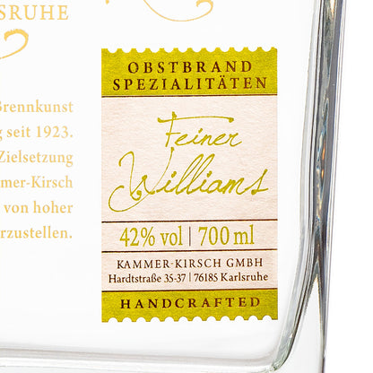 Feiner Williams - Obstbrand - Destillerie Kammer-Kirsch