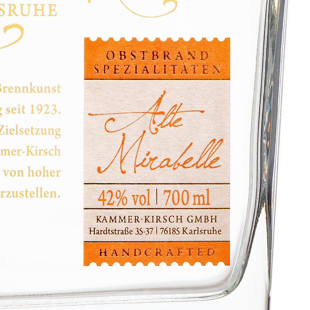 Alte Mirabelle - Obstbrand - Destillerie Kammer-Kirsch