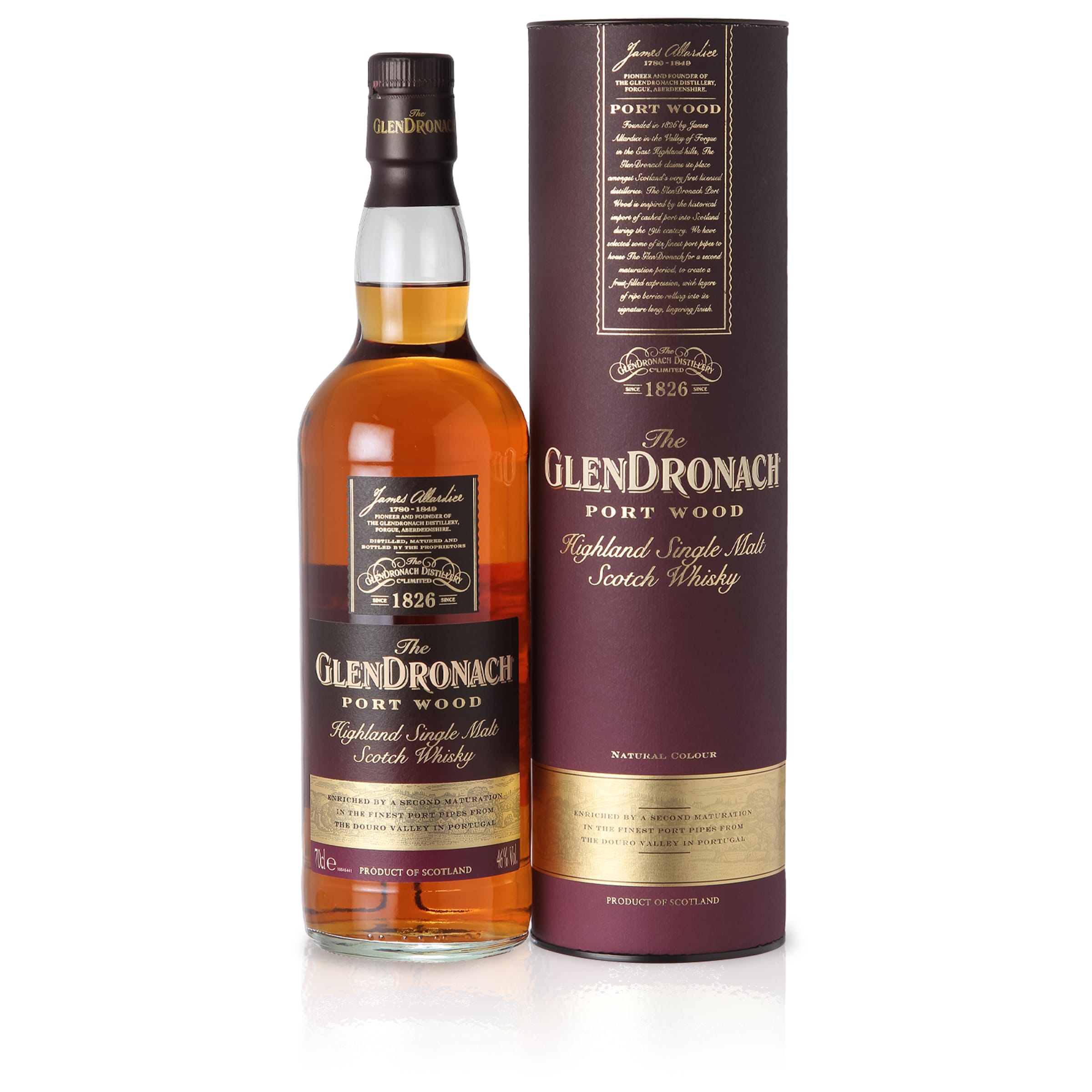 Glendronach PORT WOOD Highland Single Malt Scotch Whisky