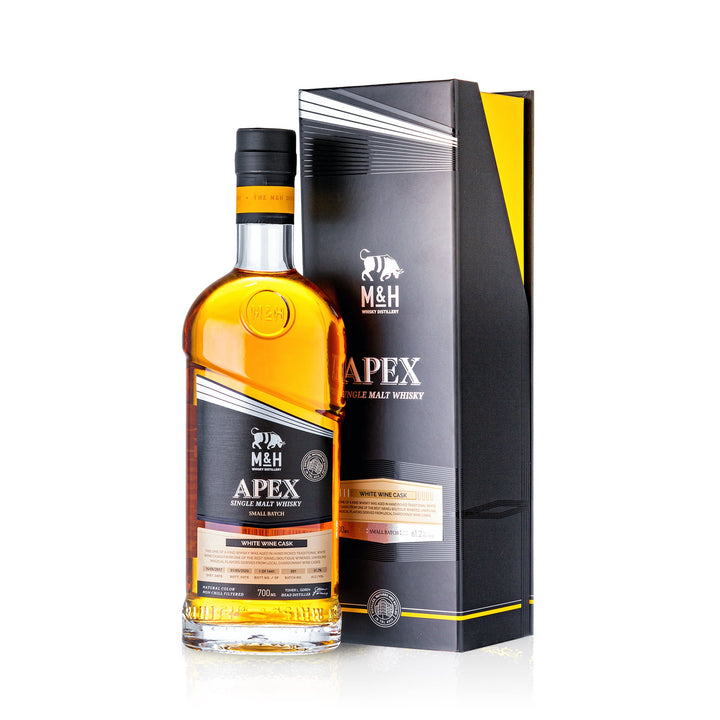 M&amp;H Apex Small Batch White Wine Cask Finish Single Malt Whisky in Gift Box