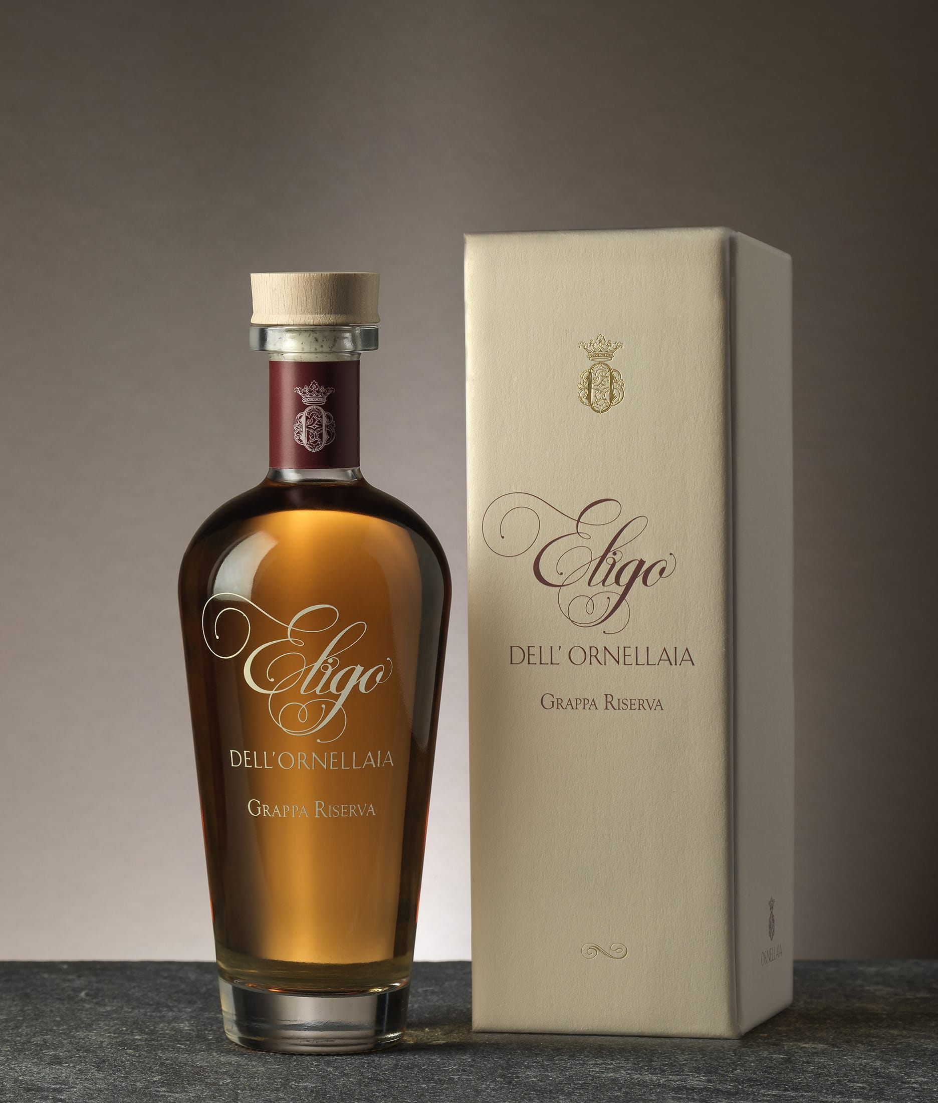 Ornellaia Grappa Eligo Riserva in Geschenkpackung