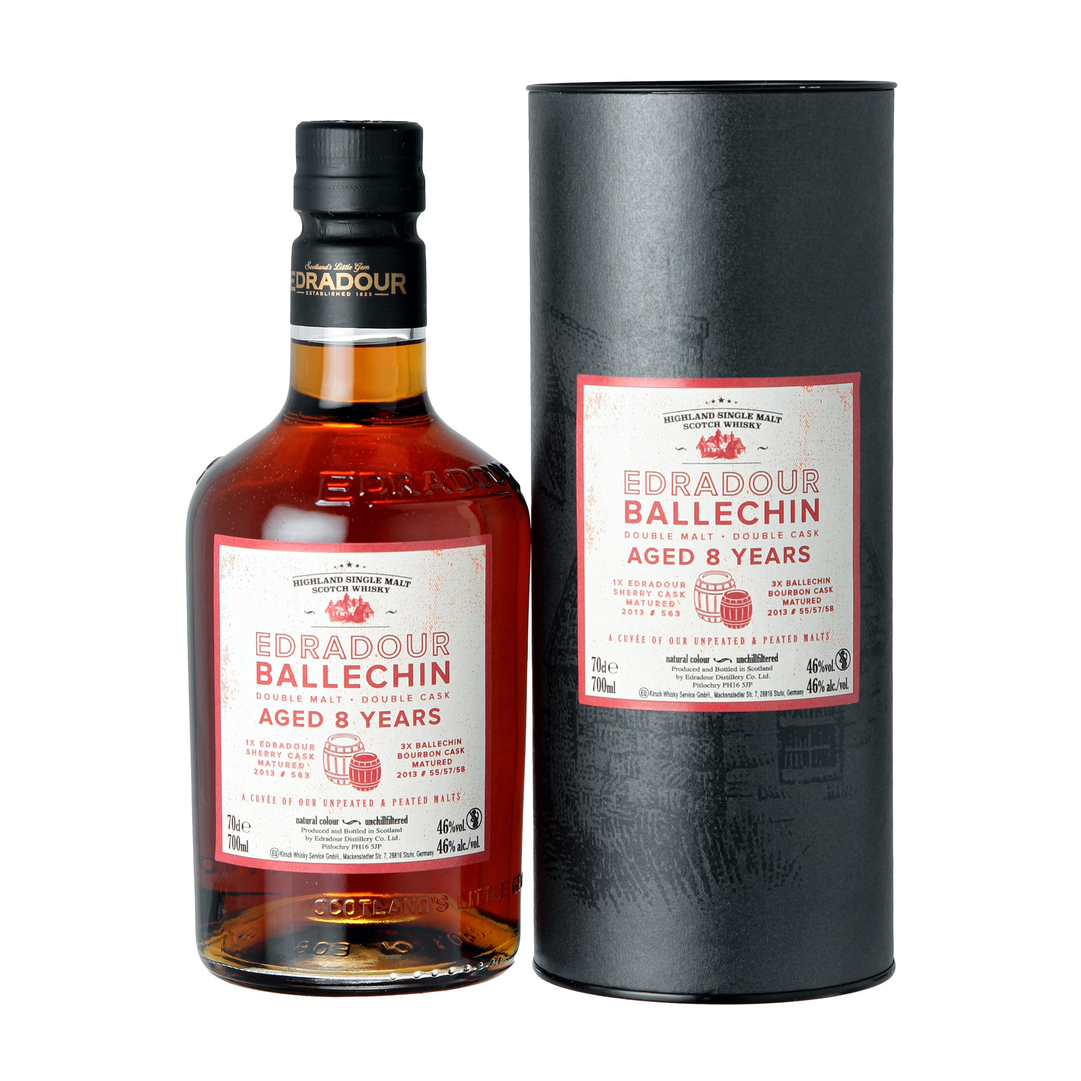 Edradour Ballechin 8 Jahre Cuvee - neue Ausstattung (schwarze Tube)  - Edradour