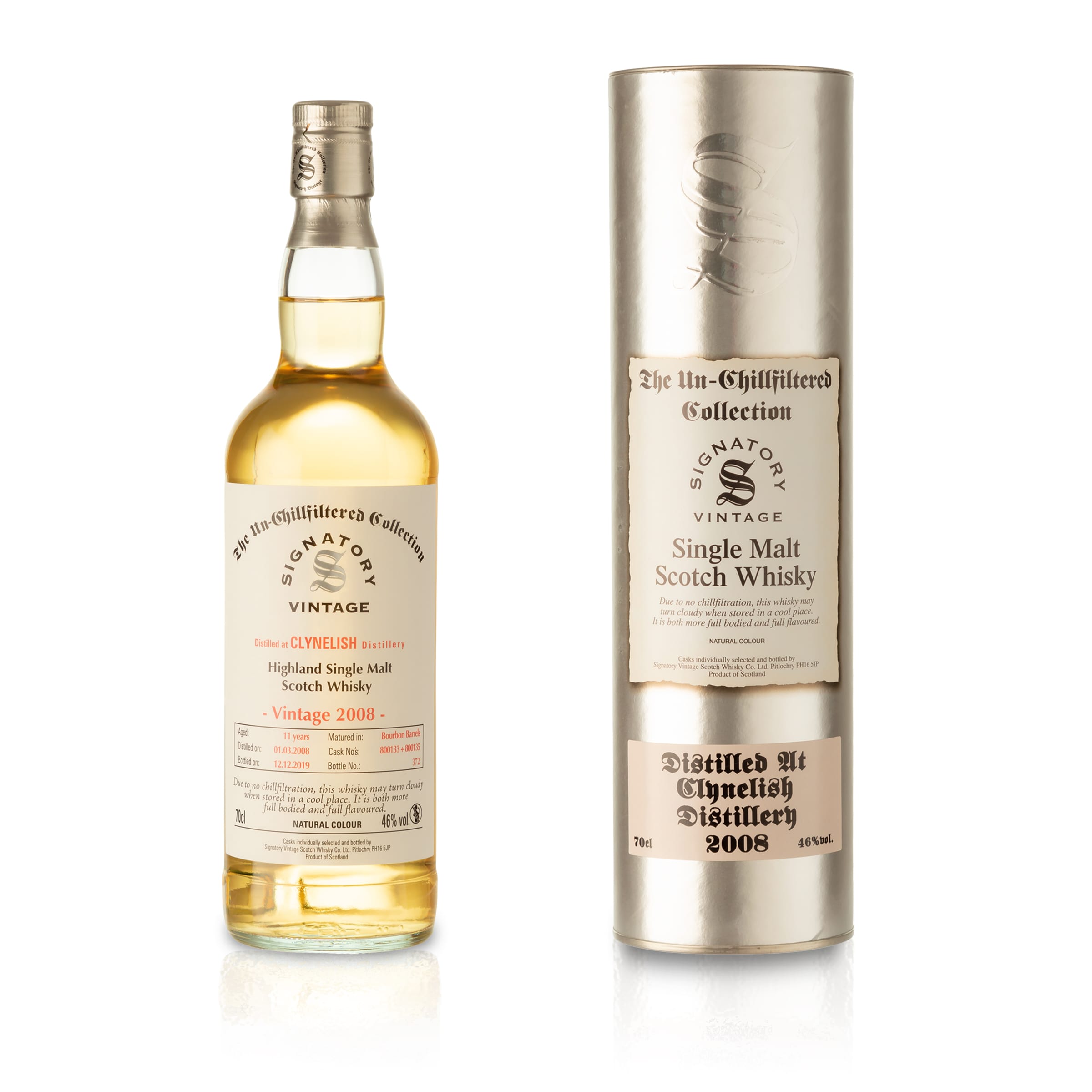Clynelish 2008/2019 - un-chill. Nr. 800133+800135 - Signatory Vintage