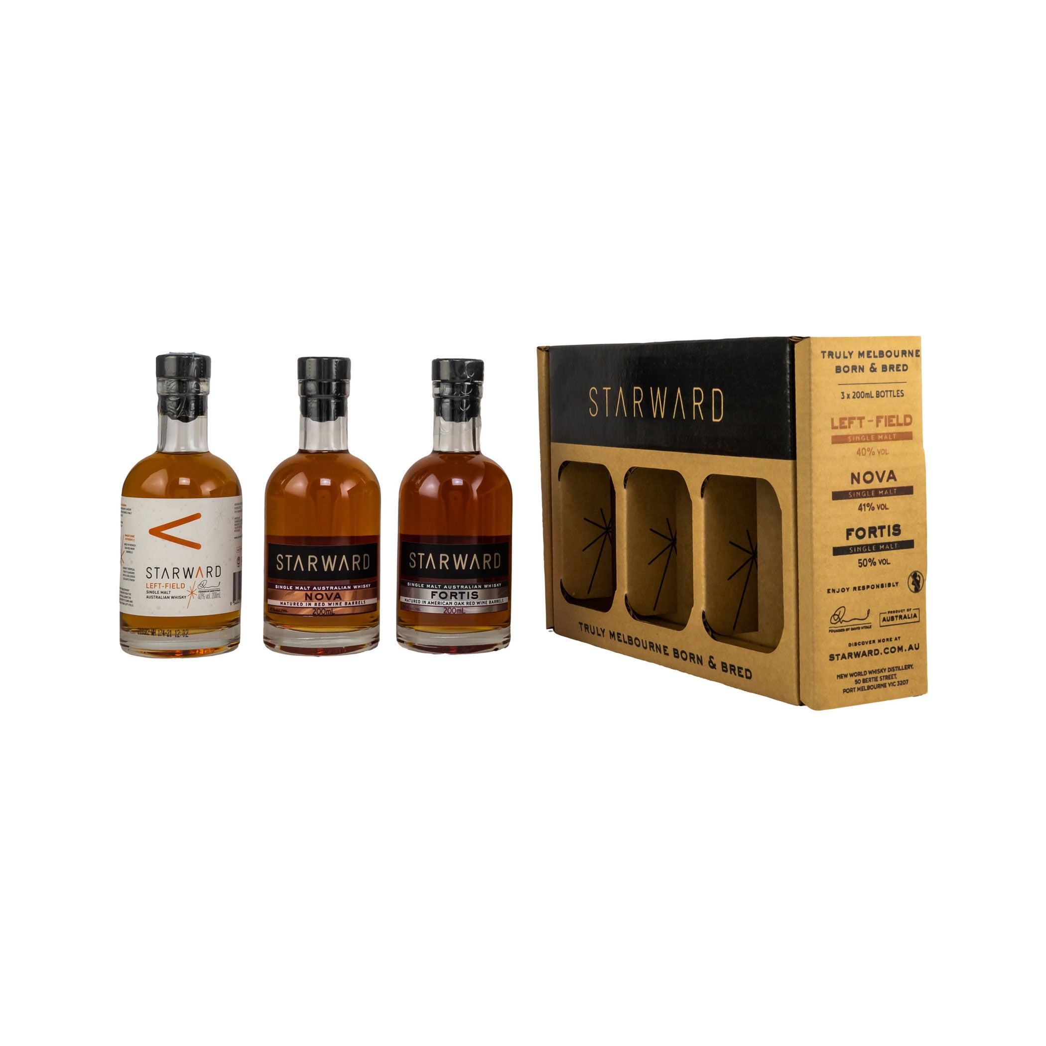 Starward Whisky 3-teiliges Probier-Set in Geschenkbox