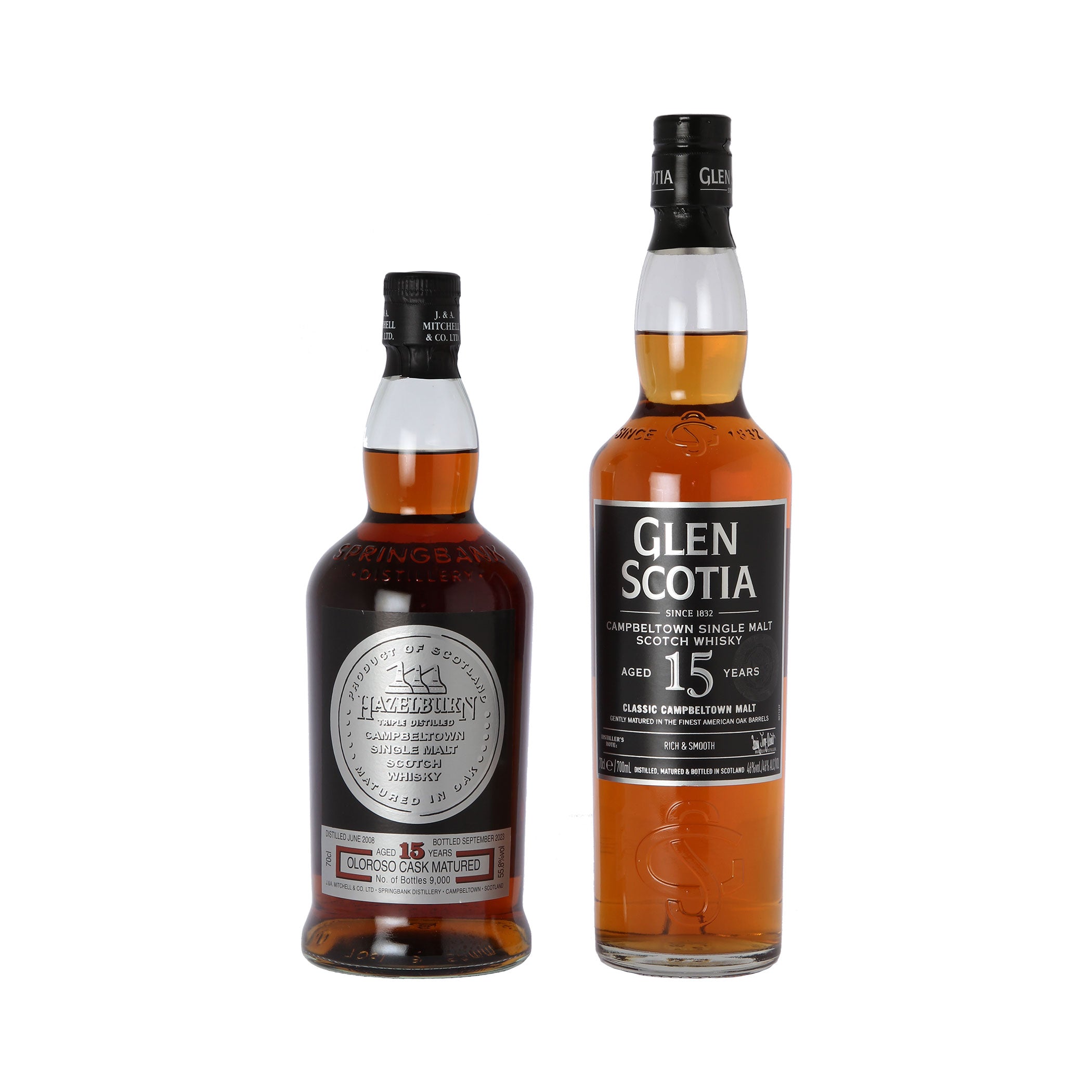 Hazelburn 15 -  Glen Scotia 15 - Campbeltown Set