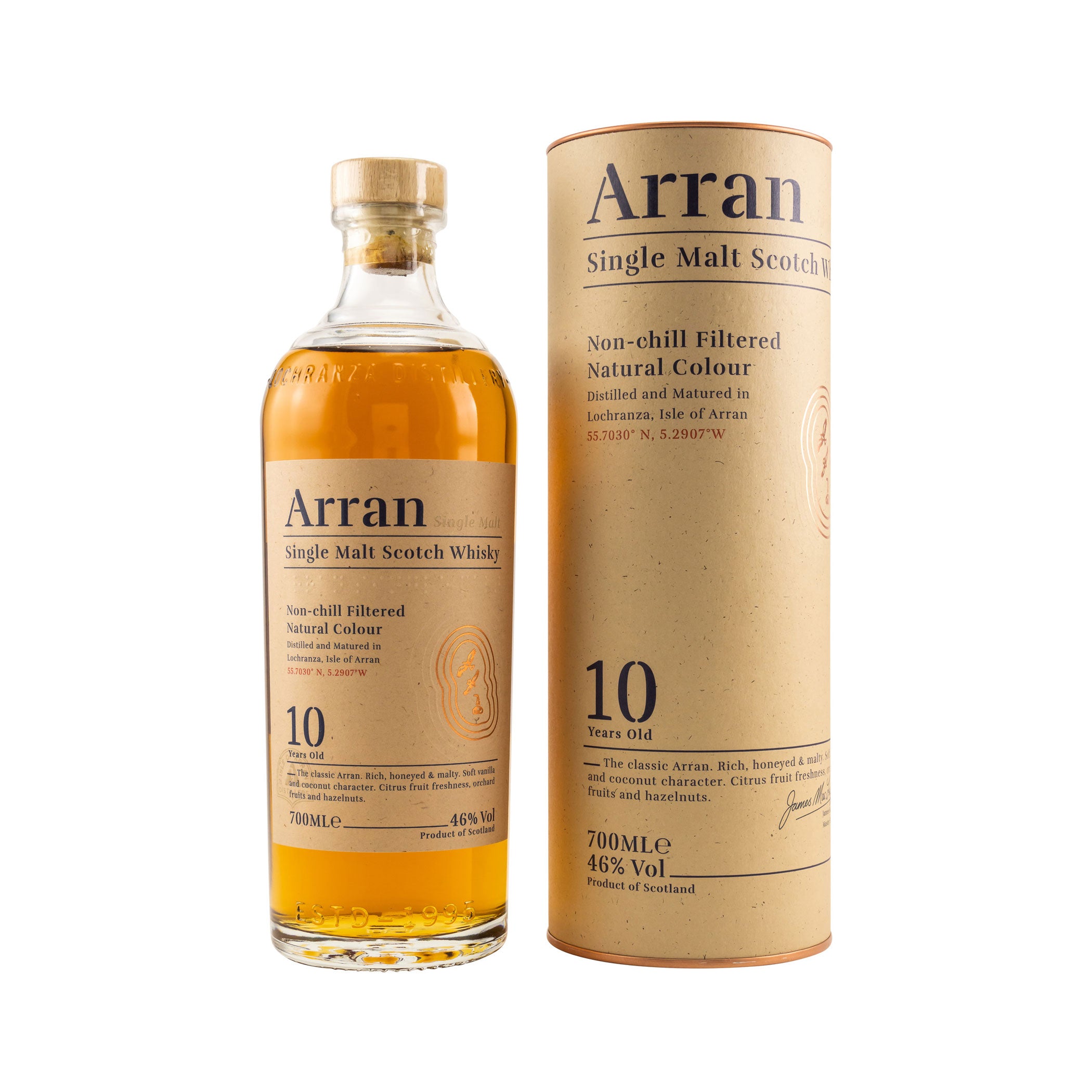 Arran Single Malt 10 Years Old 46% - New without original packaging