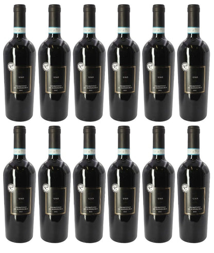 Masseria La Volpe Uno Primitivo di Manduria 2024 12 Flaschen Rotwein 0,75L 14% vol