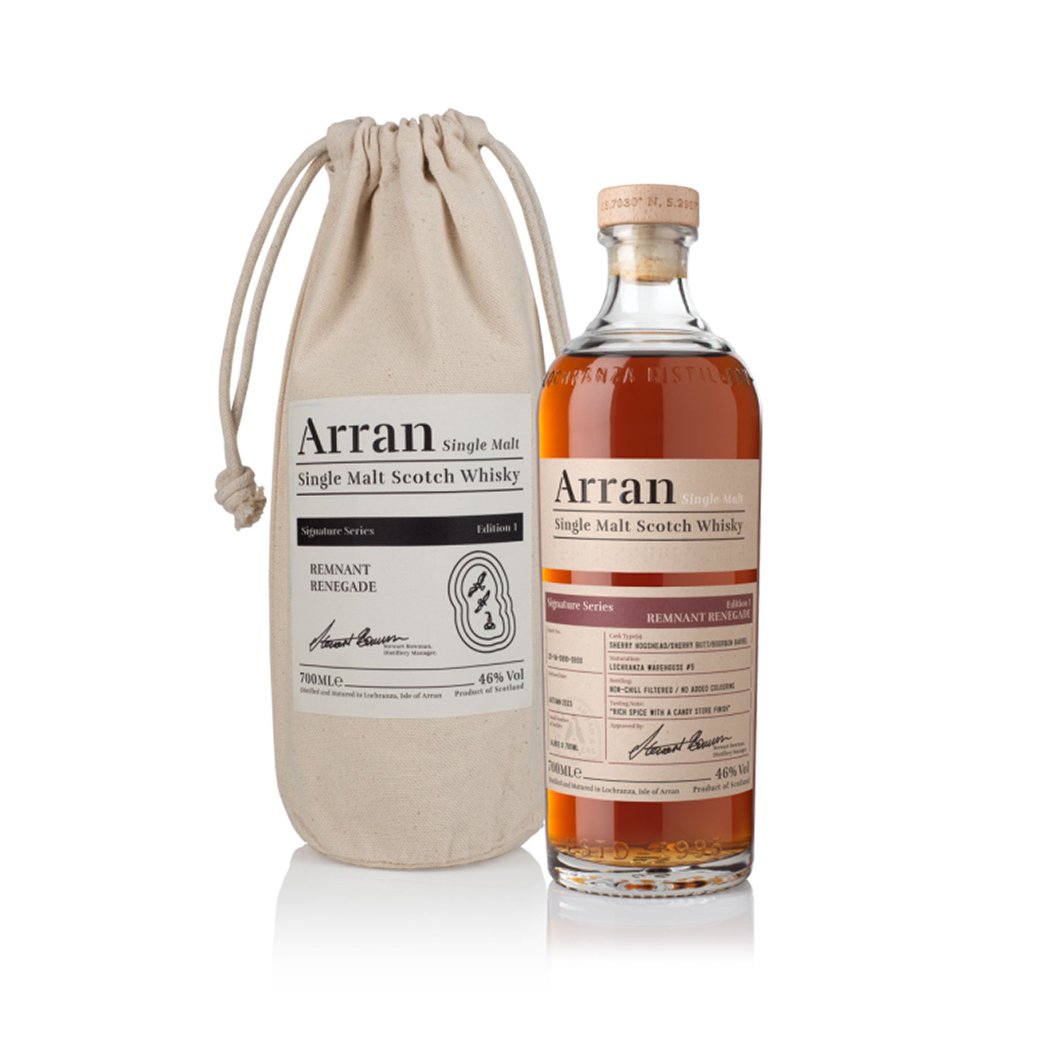Arran Signature Series Edition 1 - Remnant Renegade 2023 -  Single Malt Scoth Whisky - Isle of Arran