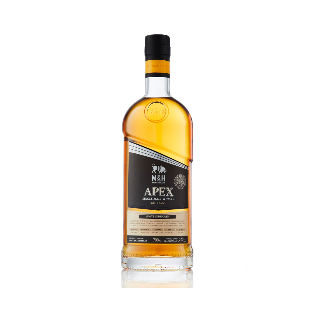 M&H Apex Small Batch White Wine Cask Finish Single Malt Whisky in Gift Box
