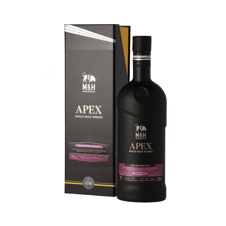 M&amp;H Apex Black - Fortified Red Wine Single Cask - Single Malt Whisky - Whisky from Israel