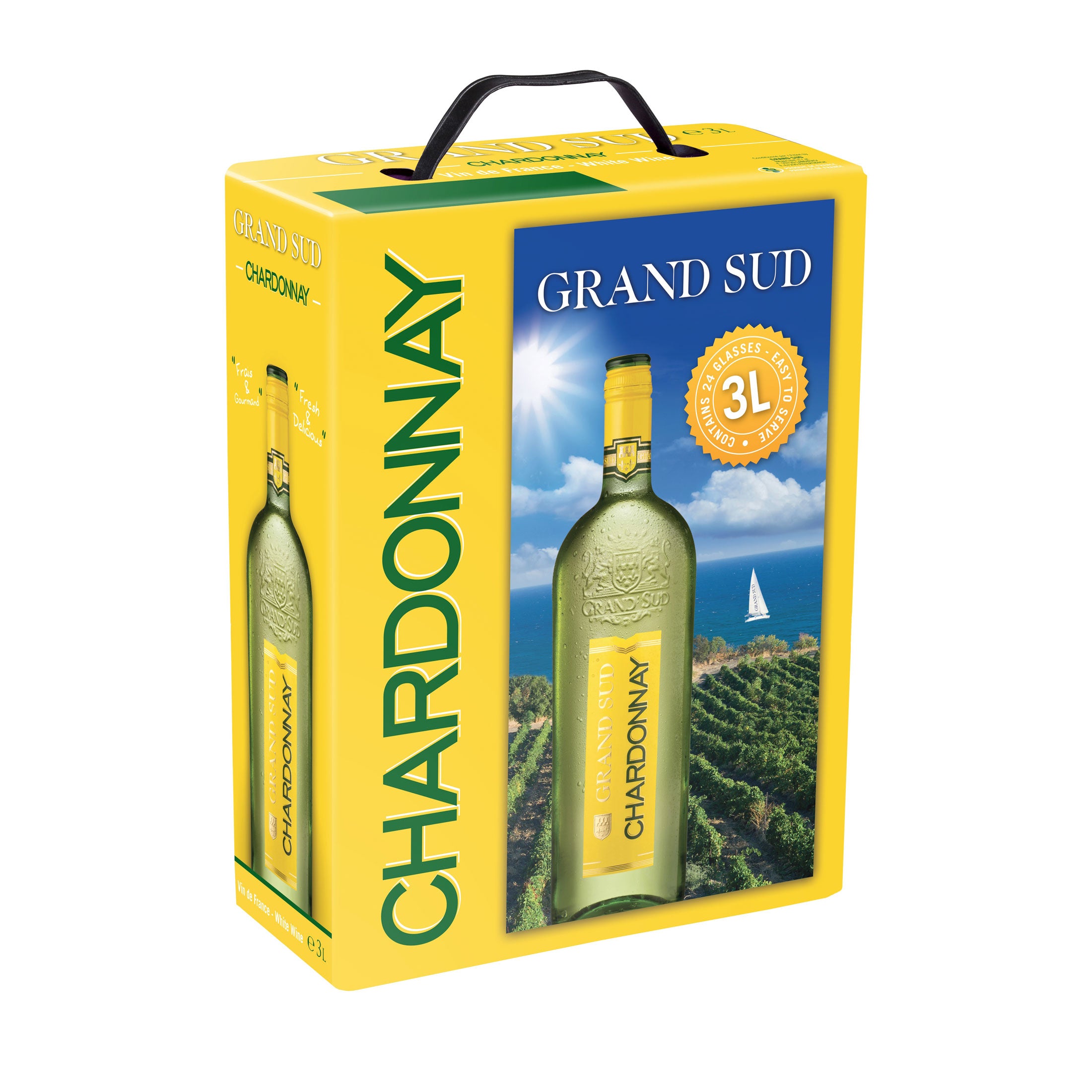 Bag-in-Box - Chardonnay aus Frankreich - Weißwein - Grand Sud 3 L.