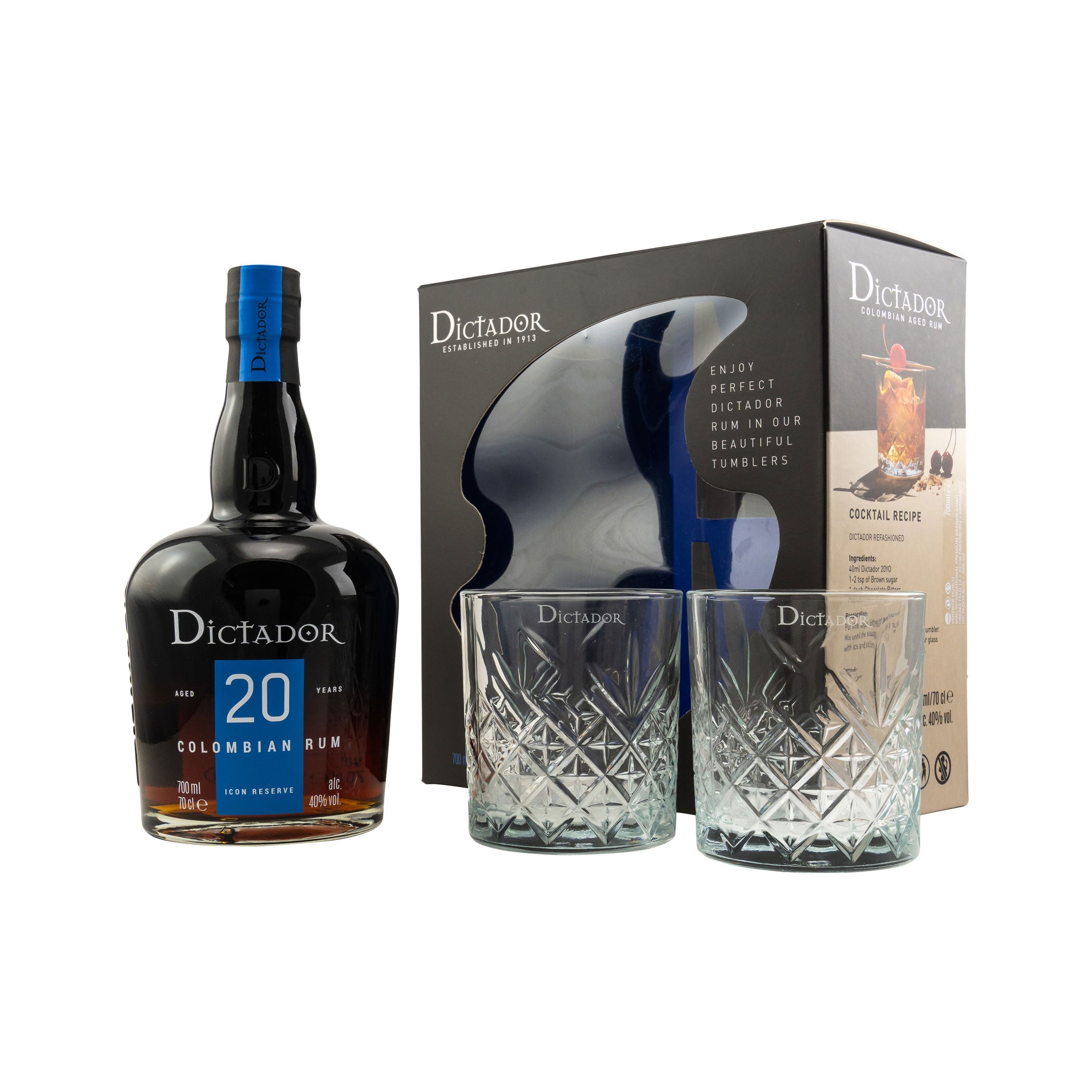 Dictador 20 y.o. + 2 Tumbler