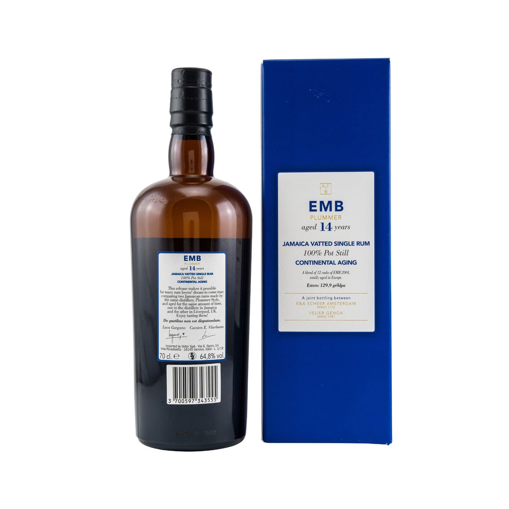 EMB Plummer 14 Years Old – Continental Aging - Scheer Velier Main Jamaica Vatted Single Rum
