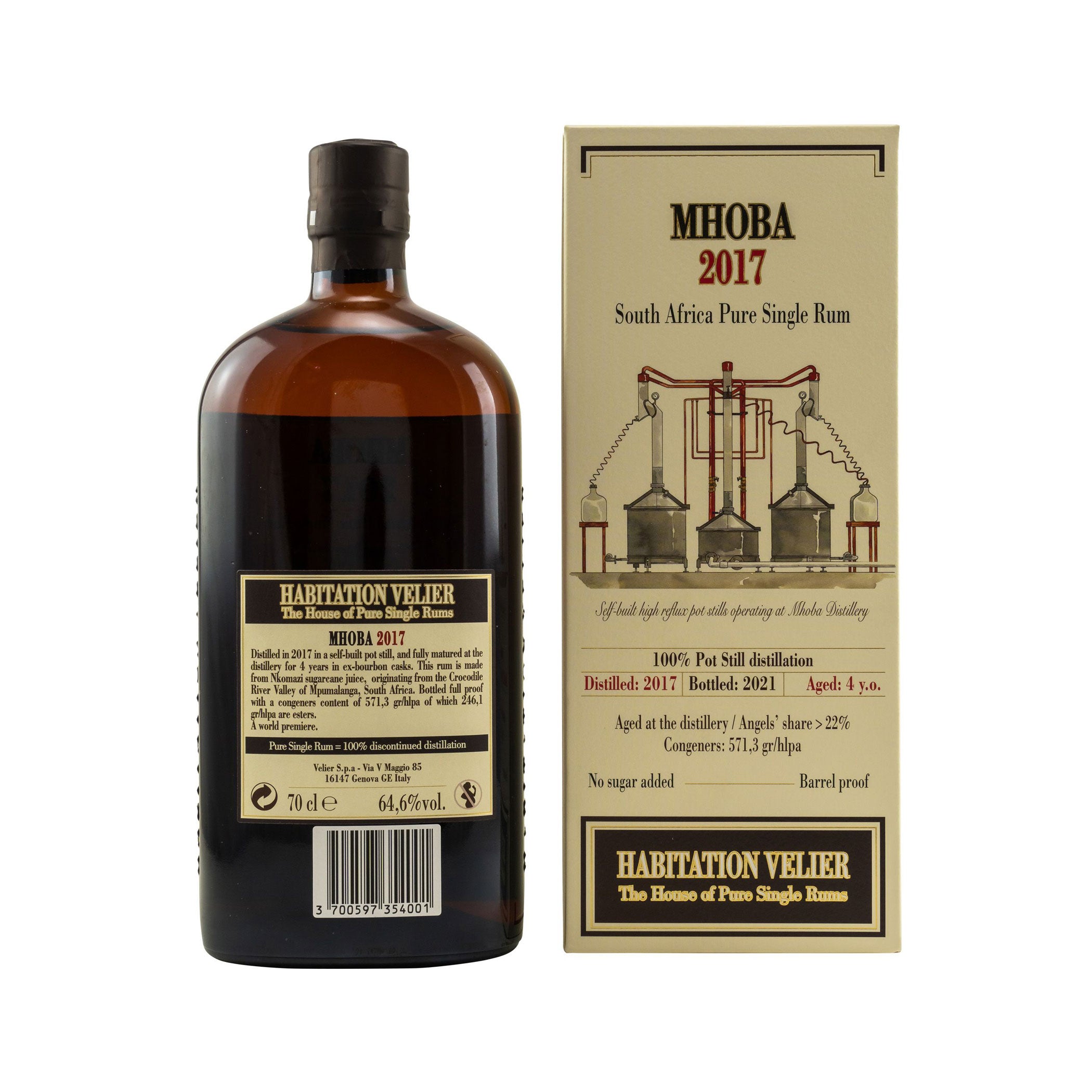 Mhoba Rum 2017/2021 - 4 Jahre Ex Bourbon Cask - Habitation
