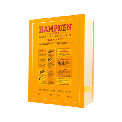 HAMPDEN HLCF Classic - Pure Single Jamaican Rum 60% in Buch + 2 Gläser