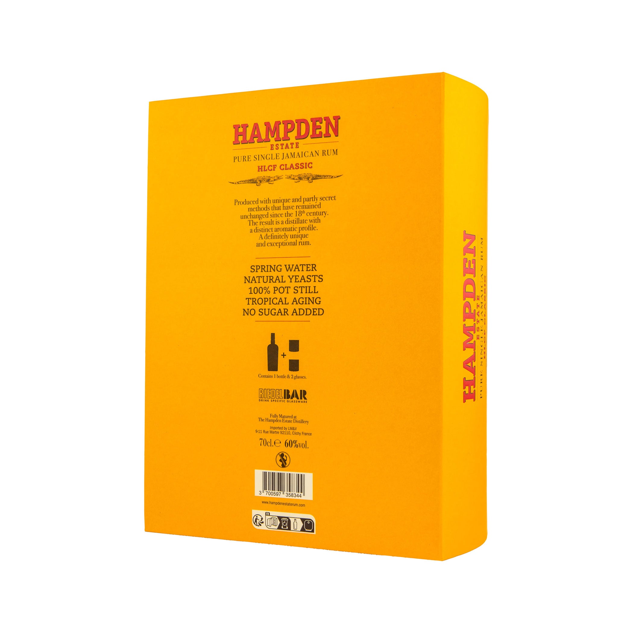 HAMPDEN HLCF Classic - Pure Single Jamaican Rum 60% in Buch + 2 Gläser